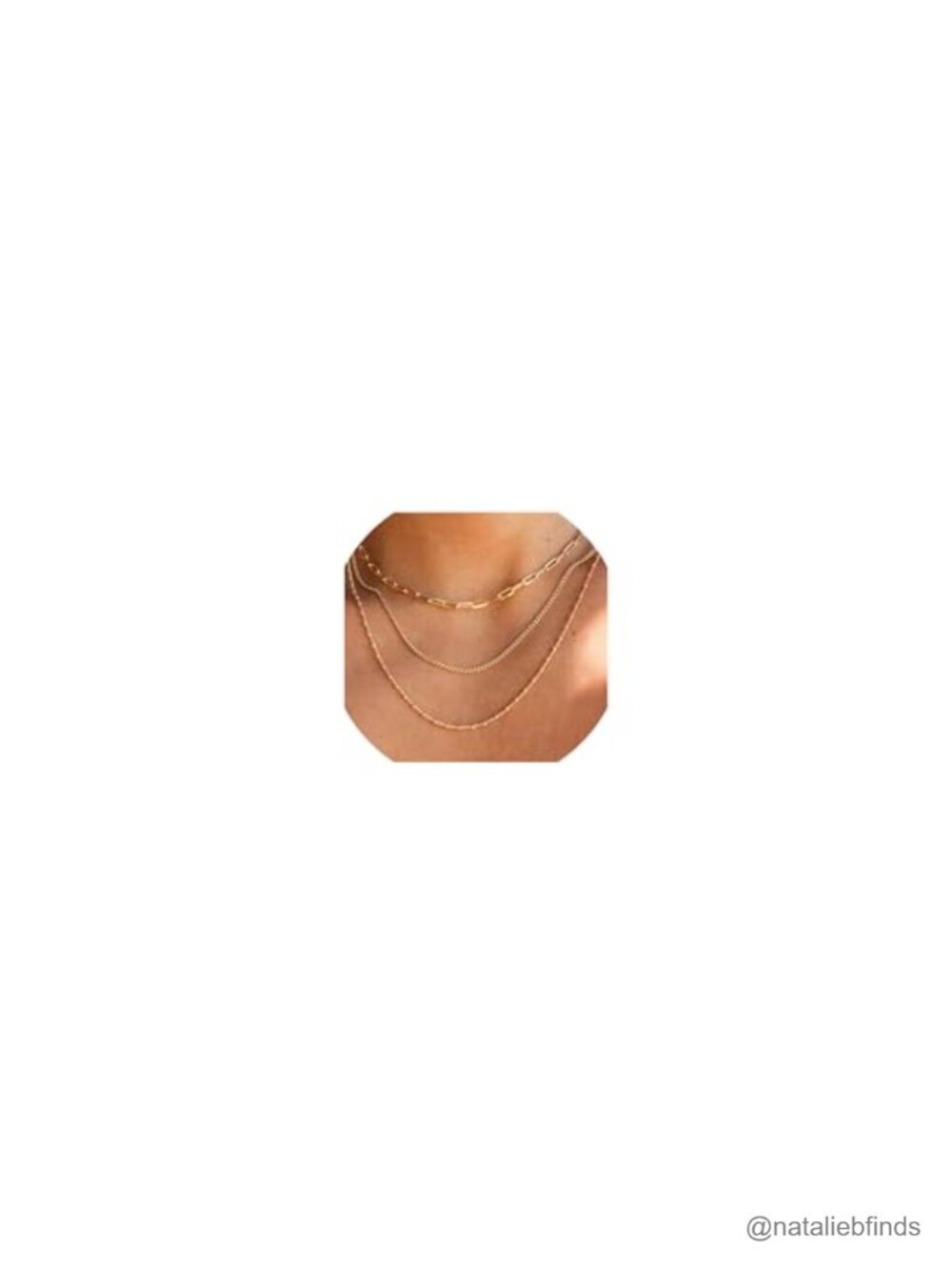 Layered Necklace Set for Women, 14k Gold Plated Stainless Steel, Waterproof &